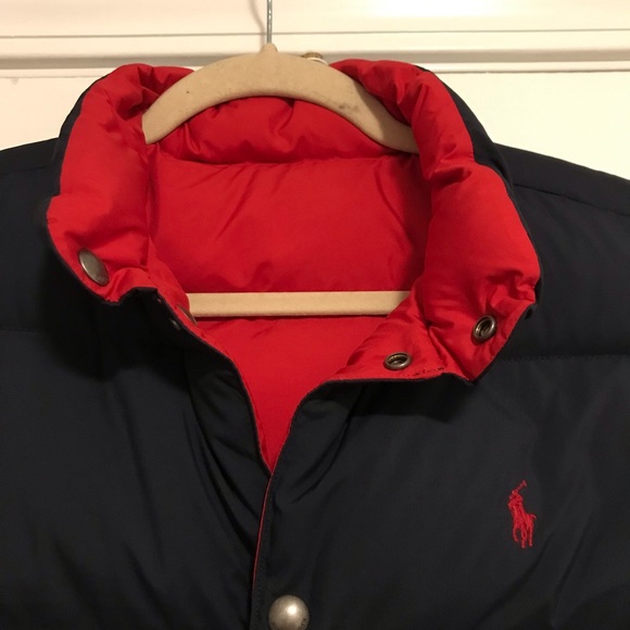 Polo Ralph Lauren reversable vest size M 10/12 Navy/red new without tag - Picture 3 of 10